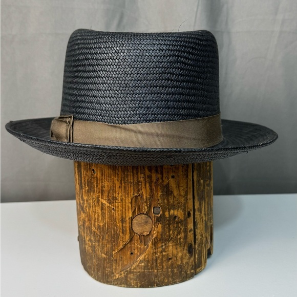 Fedora black straw Magil - Picture 2 of 4